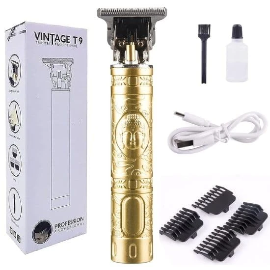 Vintage T9 Professional Trimmer Cordless Hair & Beard Clipper for Men Trimmer 60 min Runtime 4 Length Settings