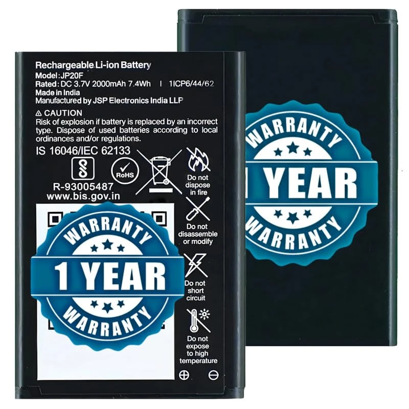 Original Battery Compatible with LYF Jio Mobile Battery - (2000mAh) - 1 Year Warranty_BC45