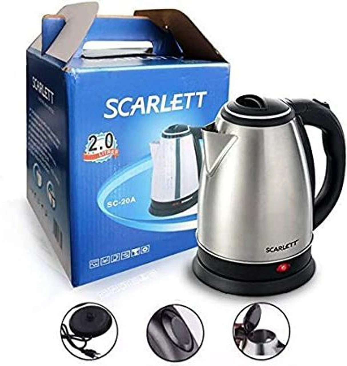 Scarlet Electric Heat kettle 1500W Electric Kettle Electric Kettle  (2 L, Multicolor)