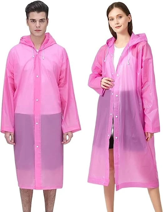 Waterproof Unisex Rain Coat Hooded Full Sleeves Outdoor Men, Women, Boys & Girls Rainwear Poncho Raincoat for Bikers, Camping, Hiking & Travelling (1Pc)