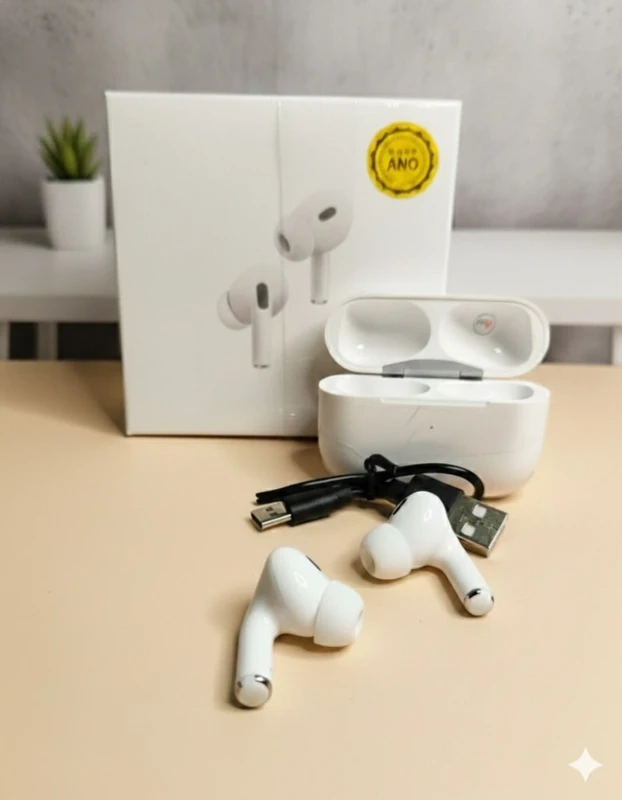 Clone AirPods Pro (2nd generation) with MagSafe Case Bluetooth Headset (White, True Wireless)