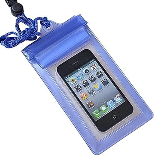 Universal Waterproof Sealed Mobile Pouch Pvc Transparent Rain Protection Cover Up To 7 Inches For Smartphones(Multi Colour)