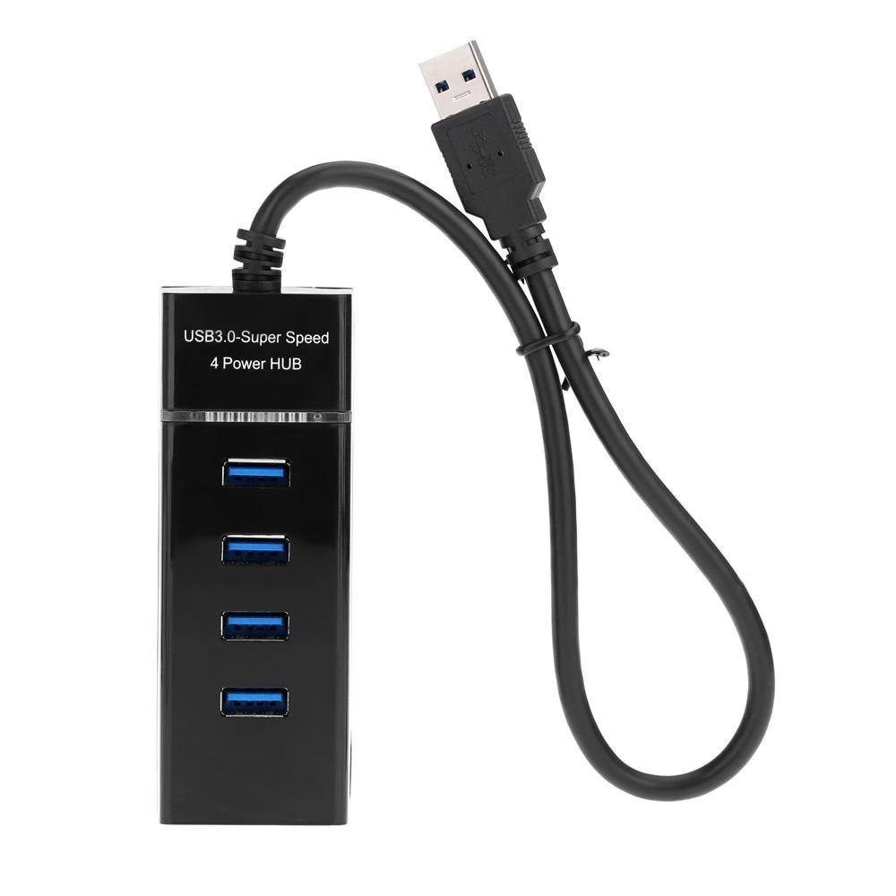 Original High Speed 4 Port 3.0 USB Hub (Black)