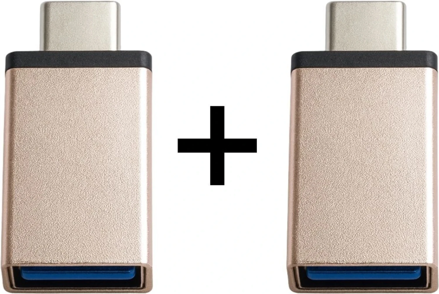 Metal High-Speed USB Type C OTG Adapter Ultra-Thin Male OTG to USB 3.0 Type-C OTG Supported Device (Pack of 2)