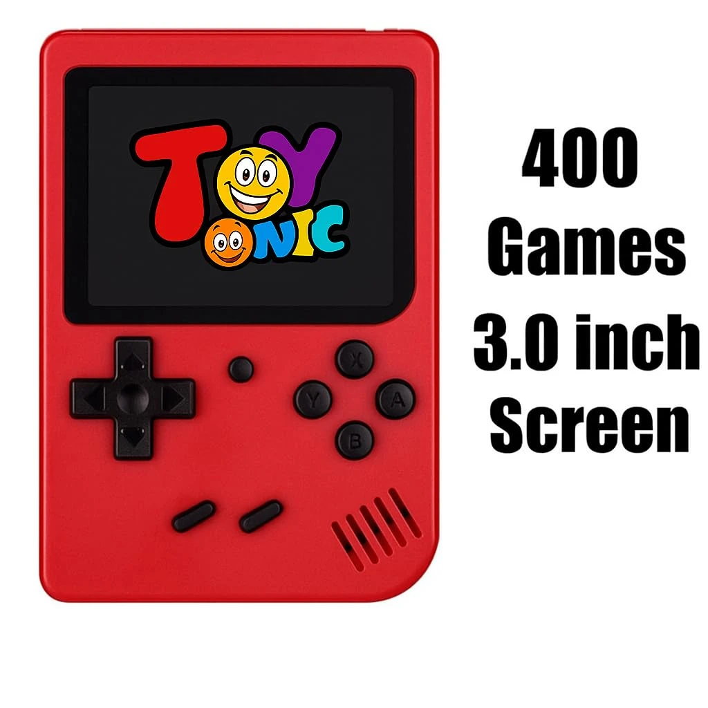 Game Box 400 in 1 Retro Handheld Gaming Console with 3 Inch Color Screen, Rechargeable Battery, AV Output, Classic Video Games for Kids & Adults (Colour May Vary),