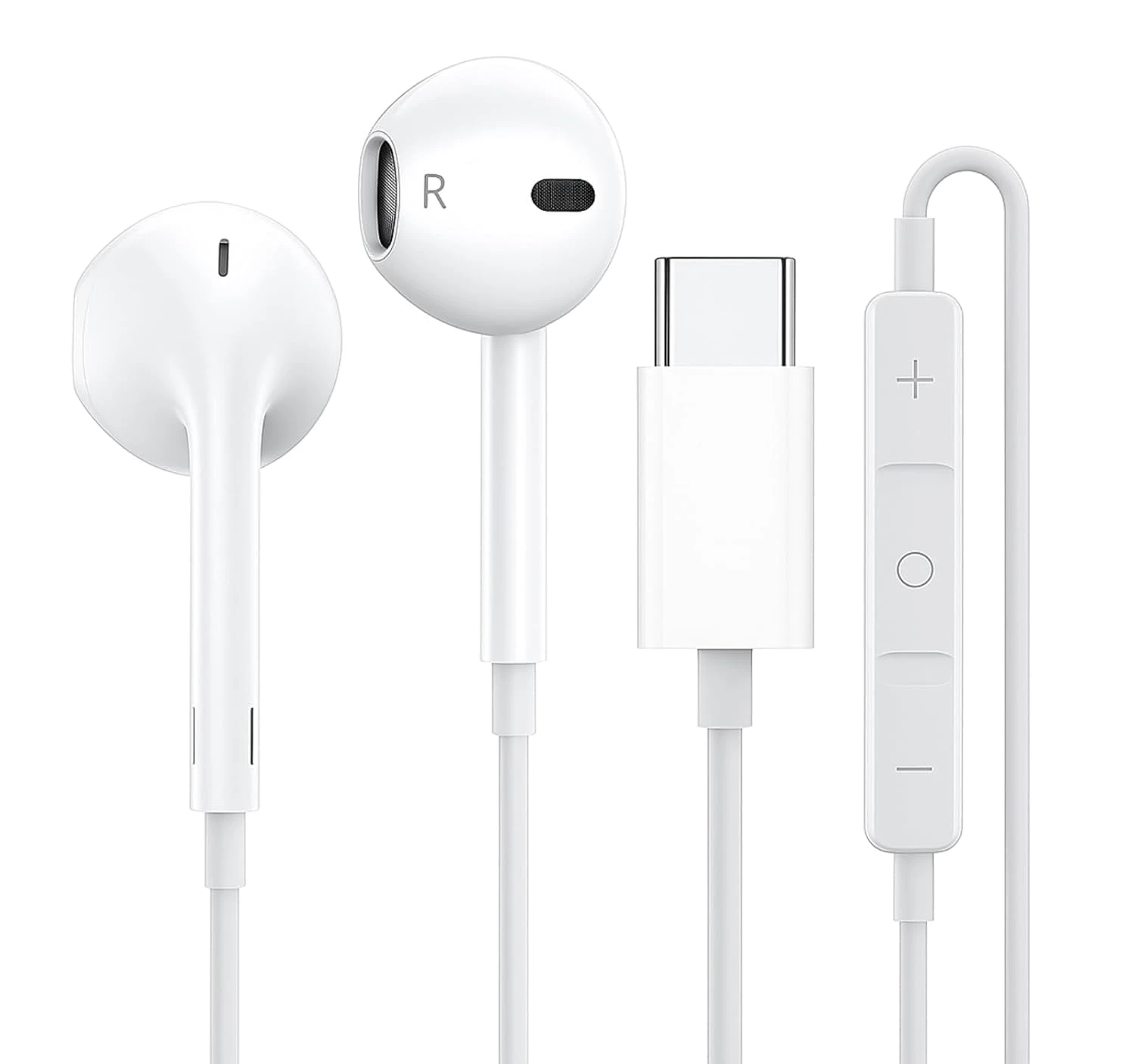 Clone EarPods (USB-C) Wired Headset (White, In the Ear)
