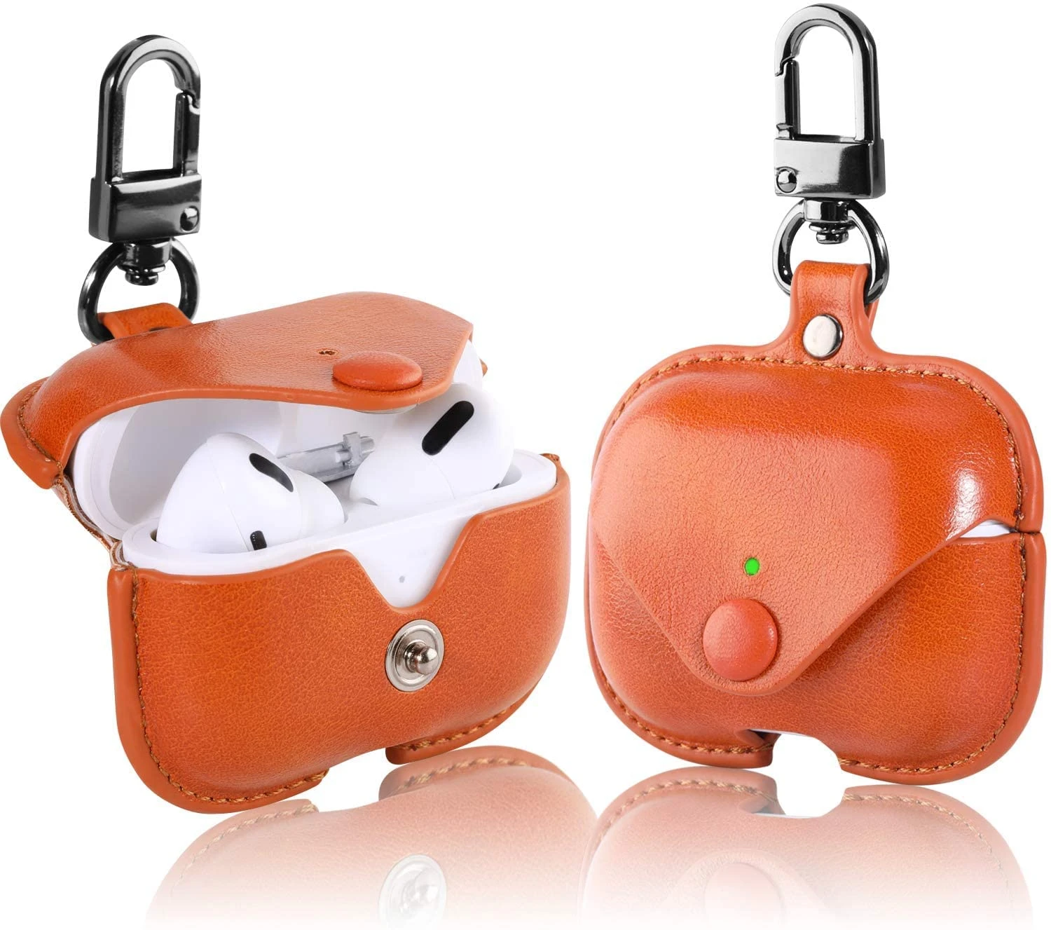 Apple AirPods Pro 1 / pro 2 | Premium Leather Case with Carabiner