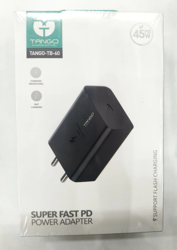 Tango 45W Super Fast PD Power Adapter With C to C Cable(TB-60)