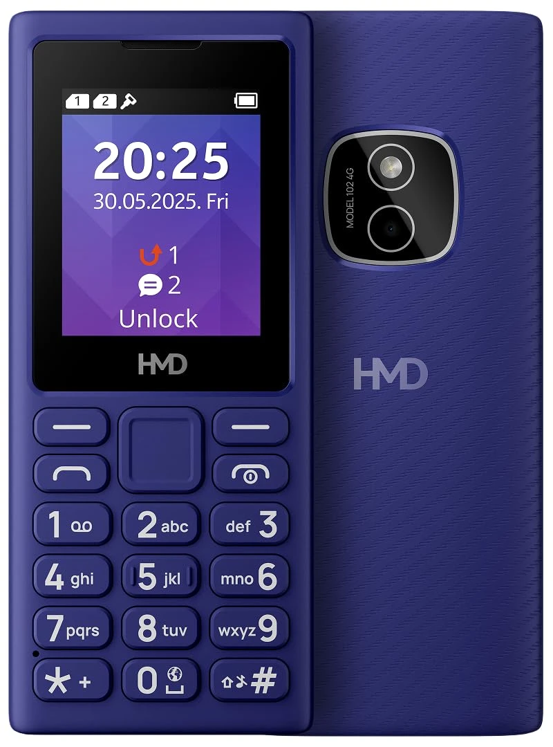 HMD 102 4G Feature Phone with Cloud Phone Apps, Type C Fast Charging