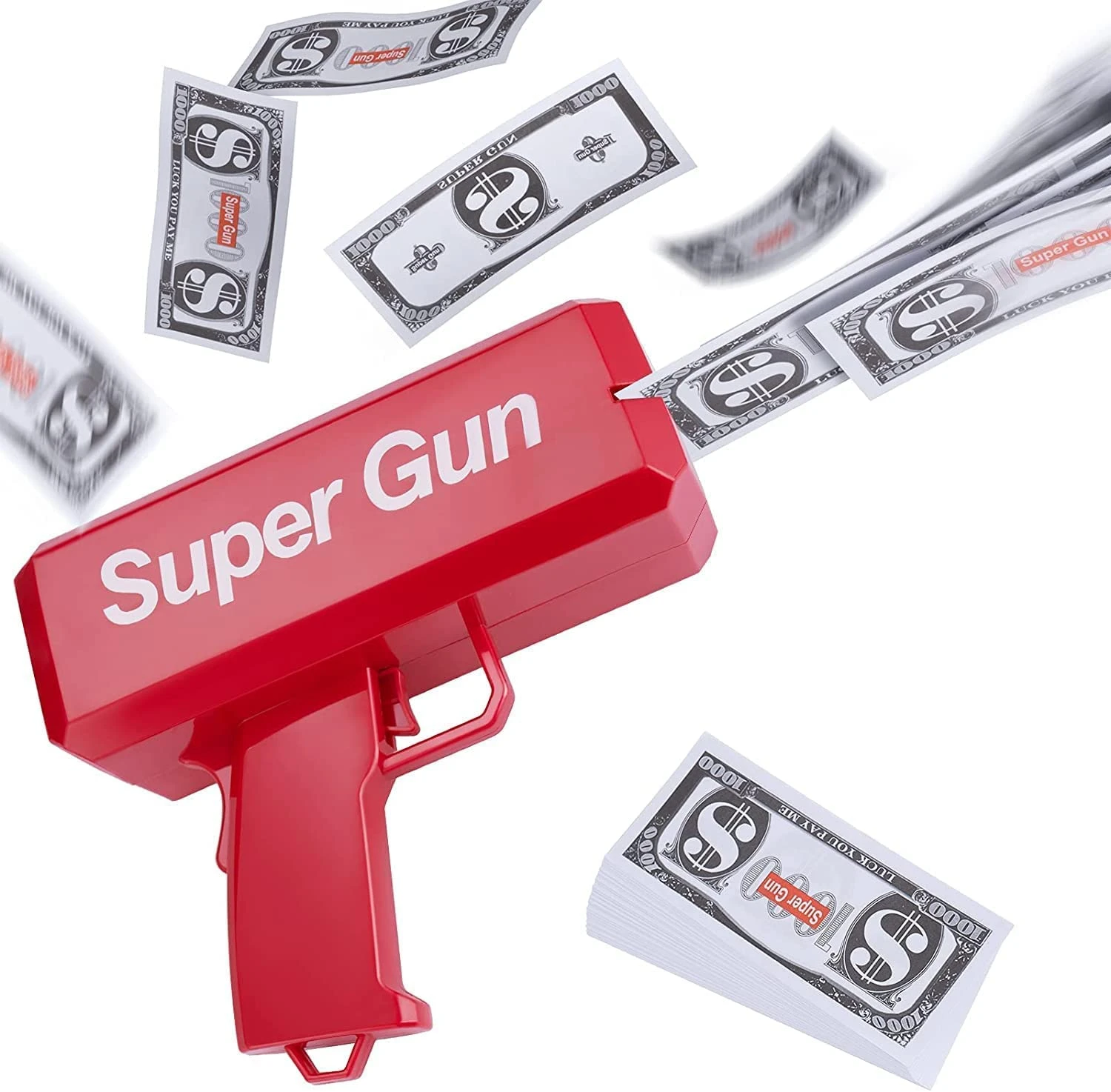 The Cash Cannon Money Gun Toy For Kids And Adults With 1 Bundle Of Fake Dollar For Flawless Enjoyment - Suitable For Parties, Weddings, Birthdays - Press The Trigger And See The Magic
